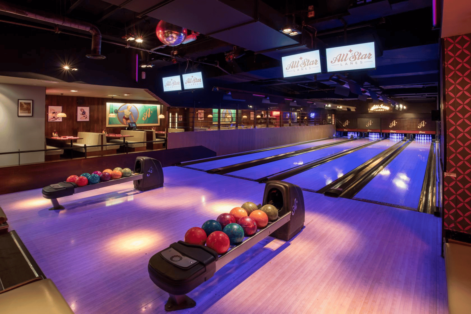 The Main Hall at All Star Lanes